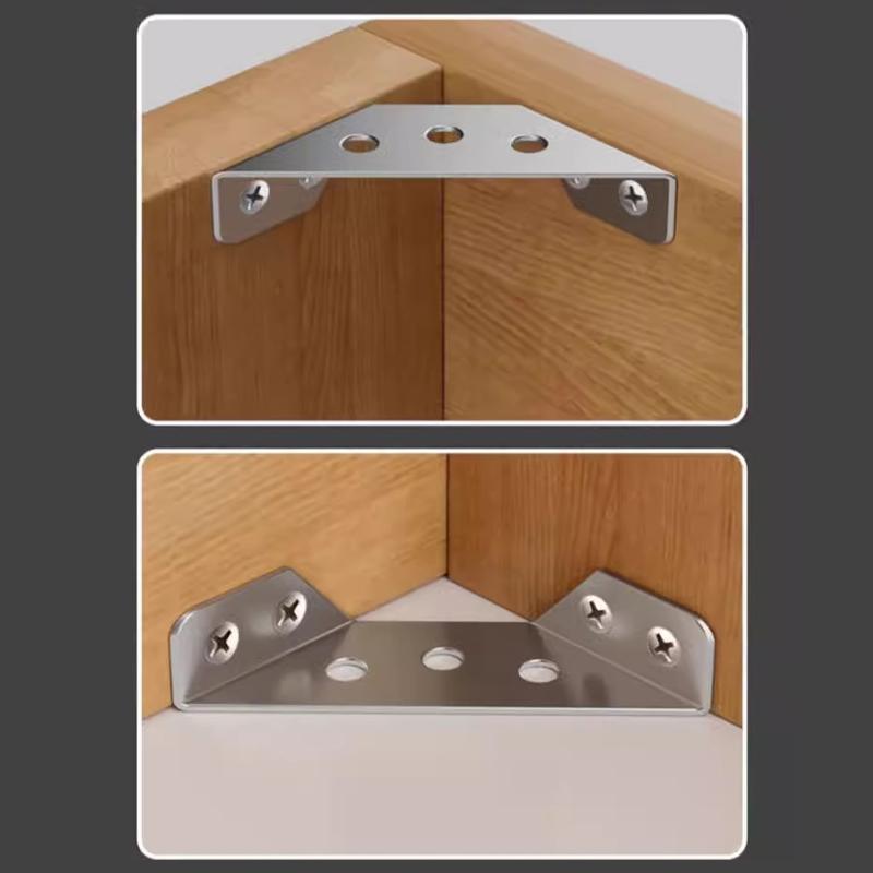 Stainless Steel Corner Connector Angle Corner Bracket Furniture Angle Shelf Connector Cabinet Support Stand Frame Fixer Brace