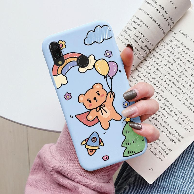 Чехол Сердце Цветок Для Redmi Note 7 7S Pro Телефон Милый Силиконовый Ударопрочный Мягкий Чехол Для Redmi Note 8 9 Корпус Мультяшный Девочки Обложка