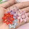 Loose Beads Acrylic Crystal Lotus Flower Beaded Materials Jewelry 5pcs 31mm DIY Jewelry Accessories Transparent For Bracelet Earring Making