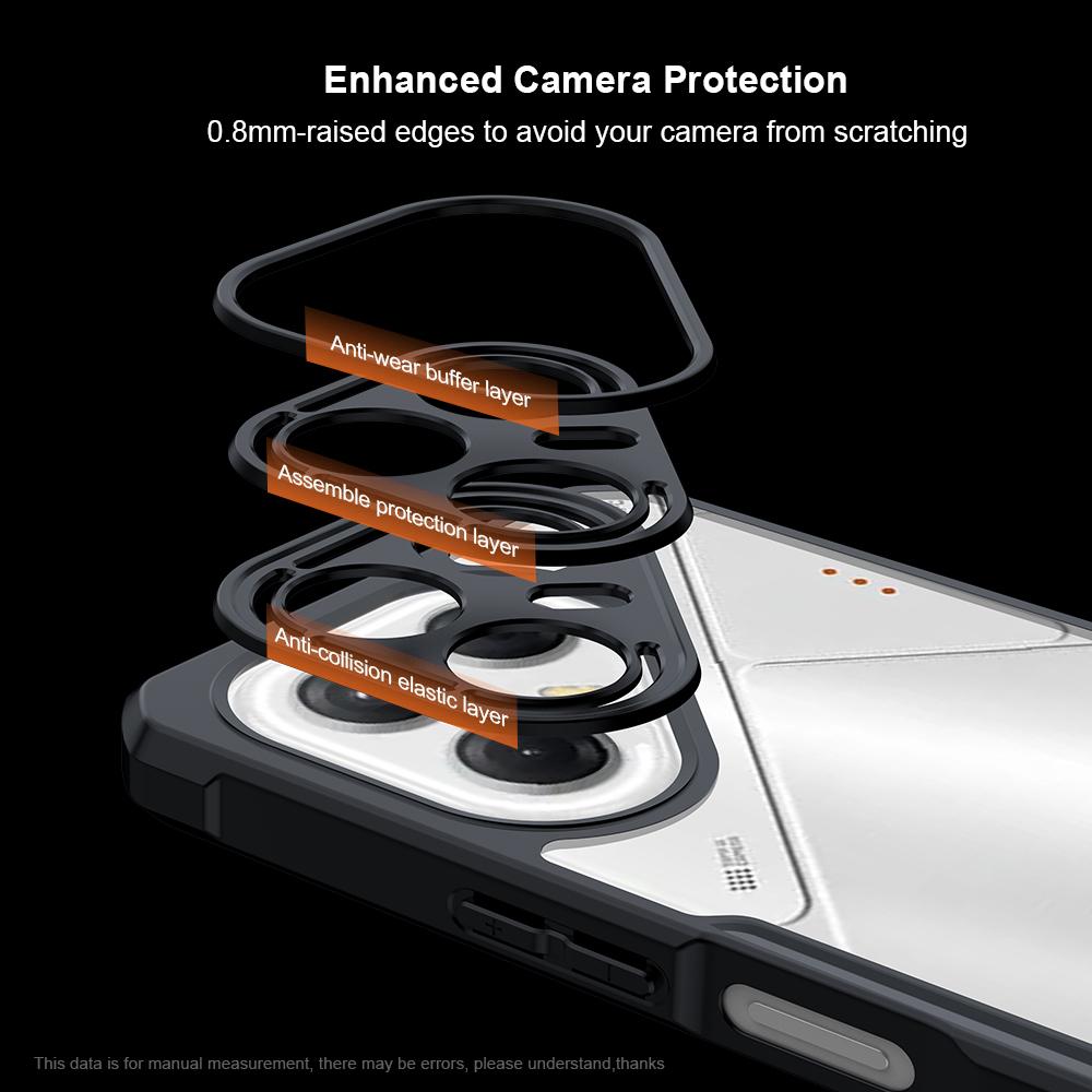 XUNDD Чехол для TECNO Pova 7 5G Противоударный ТПУ+Акрил Прозрачная задняя крышка для телефона