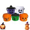 Halloween Candy Bucket Mini Trick or Treat Candy Holder with Handle Small Pumpkin Ghost Bucket for Halloween Party Supplies