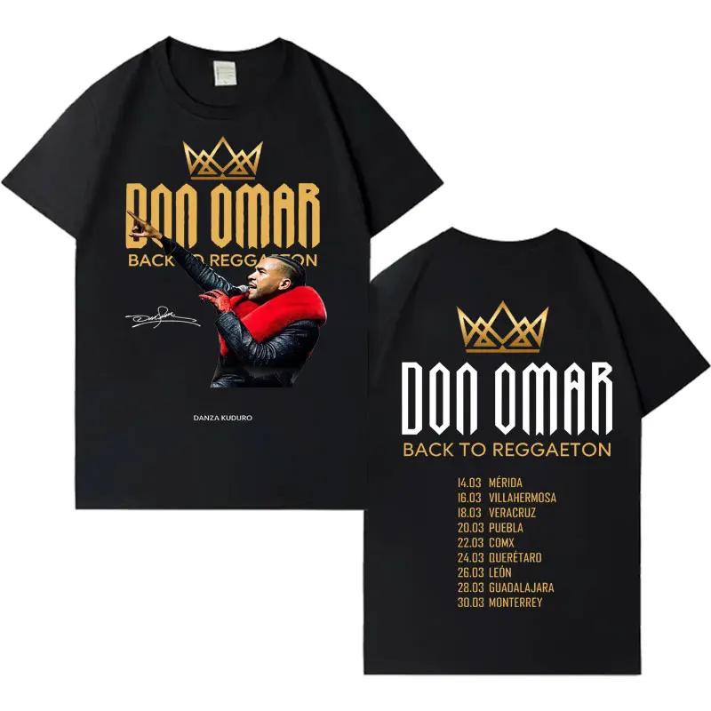 Rapper Don Omar New Graphics Back To Reggaeton Tour Tshirt Mens Cotton Short Sleeve Tee Harajuku Oversized Casual Tshrits Unisex