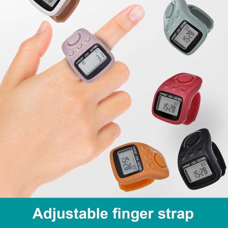 Ручной счетчик 6-значный счетчик пальцев Кликеры Перезаряжаемый счетчик кругов Ручной счетчик кликов