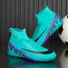 Professional Football Socks Shoes Men's Broken Nails Artificial Grass Anti-skid Training Shoes High Top Teen Men's Nails