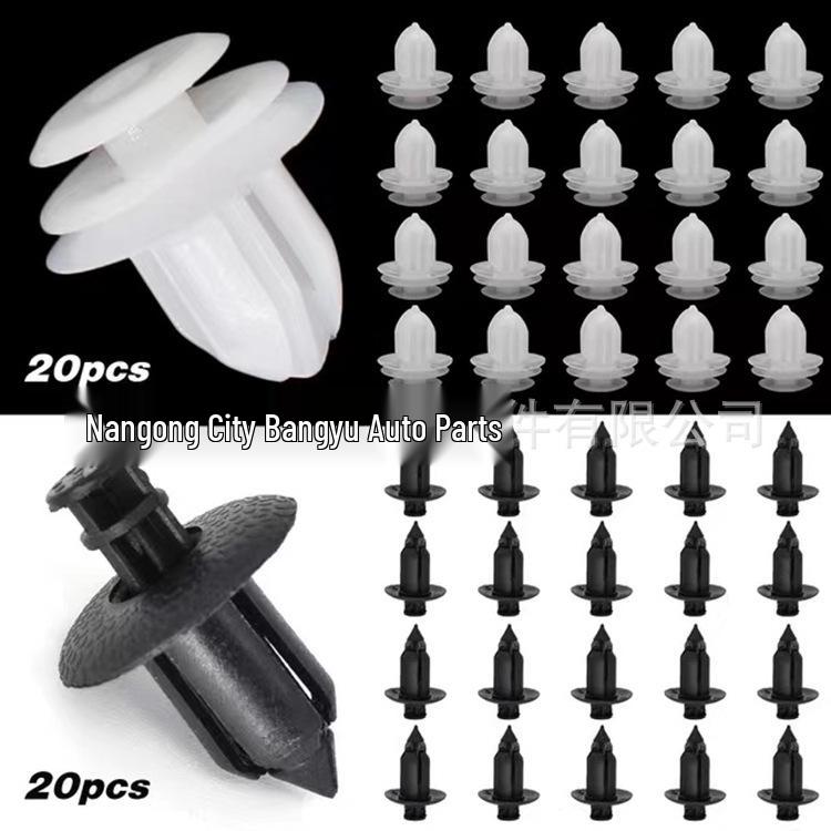 120-Piece Snap Fastener Kit - 6 Types for Honda Civic, Accord, CR-V Bumper Clips