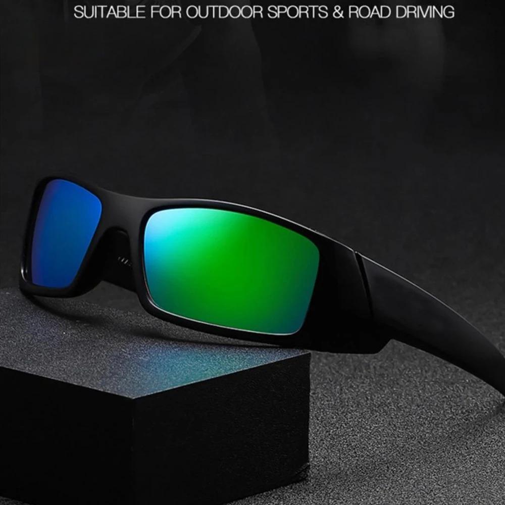 Rectangular Around Frame Sunglasses Men Outdoor Driving Cycling Eyepiece Women  Sun Glasses Anti Uv400 Shades