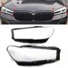 2PCS Headlight Headlamp Lens Cover Shell For BMW 5 SERIES G30 G38 2020-2022
