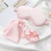 Imitated Silk Eye Cover Set Memory Foam Eye Masque 3-Piece Cloth Bag Hair Rings Storage Bag Breathable Comfortable