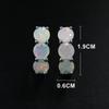 Простые элегантные серьги-клипсы с опаловой застежкой, круглые 6 мм, 3,5 карата, с натуральным драгоценным камнем, изящные ювелирные изделия для женщин, мамы, хороший подарок на день рождения, вечеринку