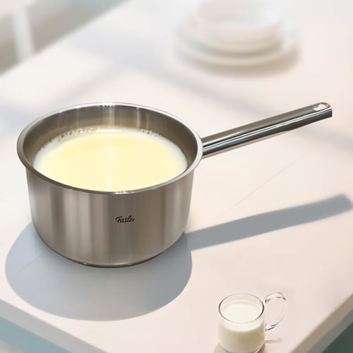 Fissler 16cm New Family Saucepan, Induction and Gas Compatible, with Glass Lid, Drip-Free Rim, Waterless Cooking, Silver [Official Japanese Product] 0