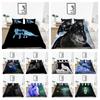 Bedding Cover Set with Pillowcase Home Bedclothes Wolf Printing 2/3 Pcs High Quality Duvet Cover Set