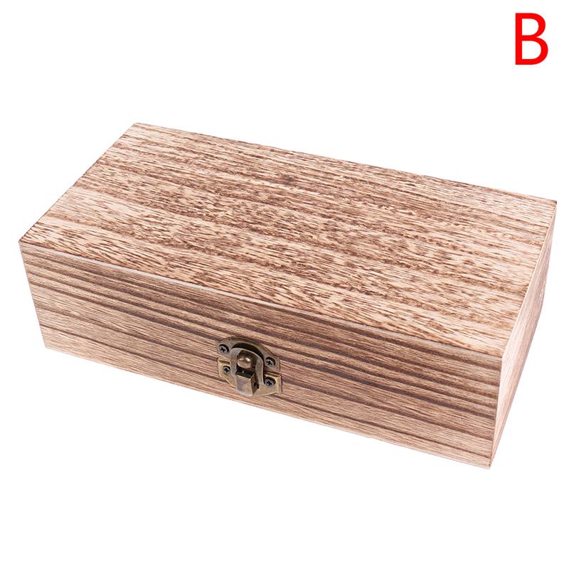 Retro Jewelry Box Desktop Wood Clamshell Storage Hand Decoration Wooden Box