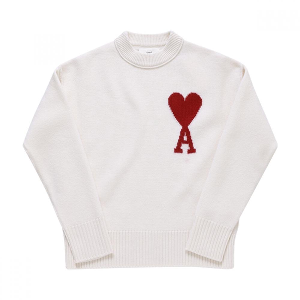 Ami Bfuks006 018 154 Ami De Coeur Логотип Большое Сердце Изнаночное Вязание Public Knit