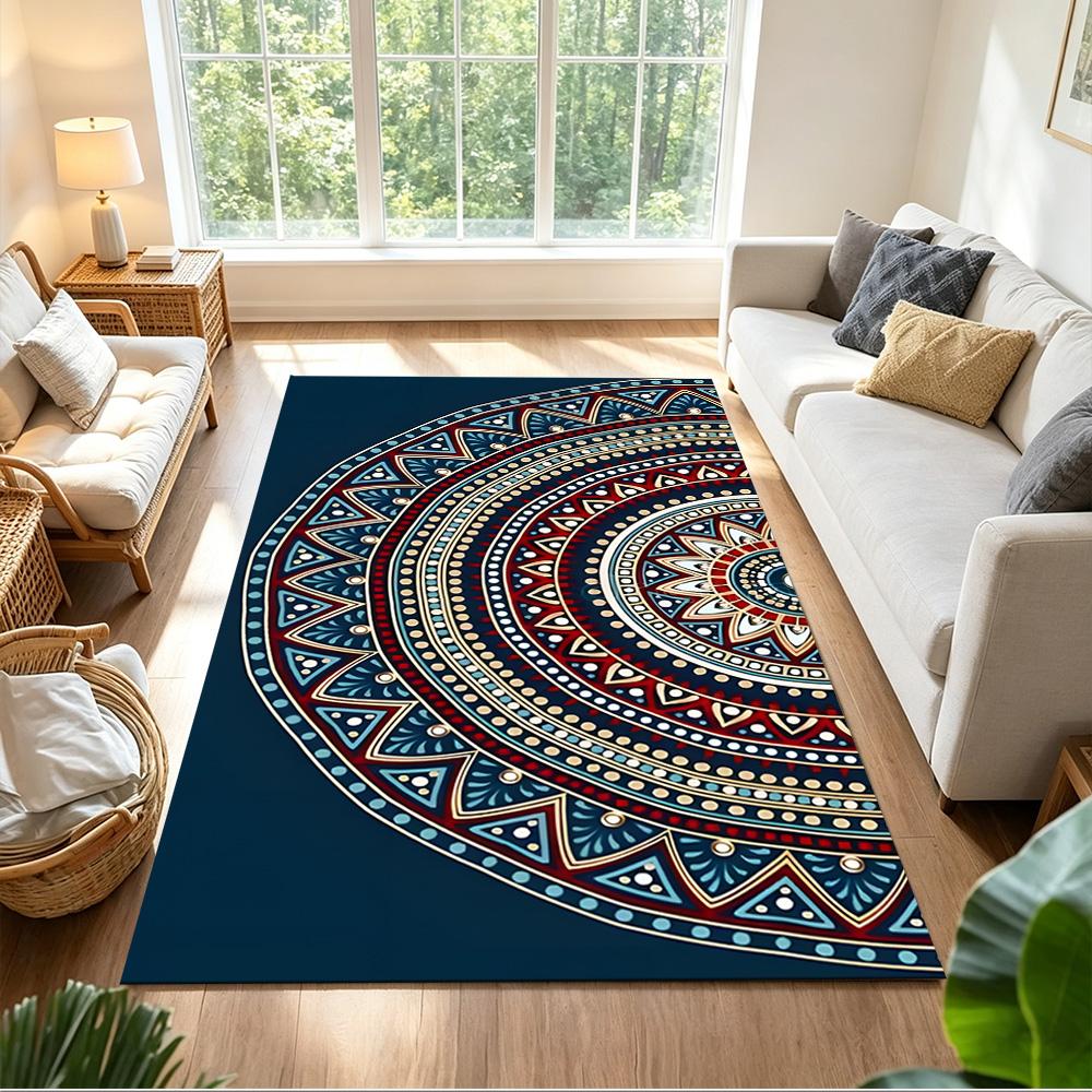 Mystic Tribal Pattern Art Non-Slip Home Carpet Design for Office Decor Living Room Gift