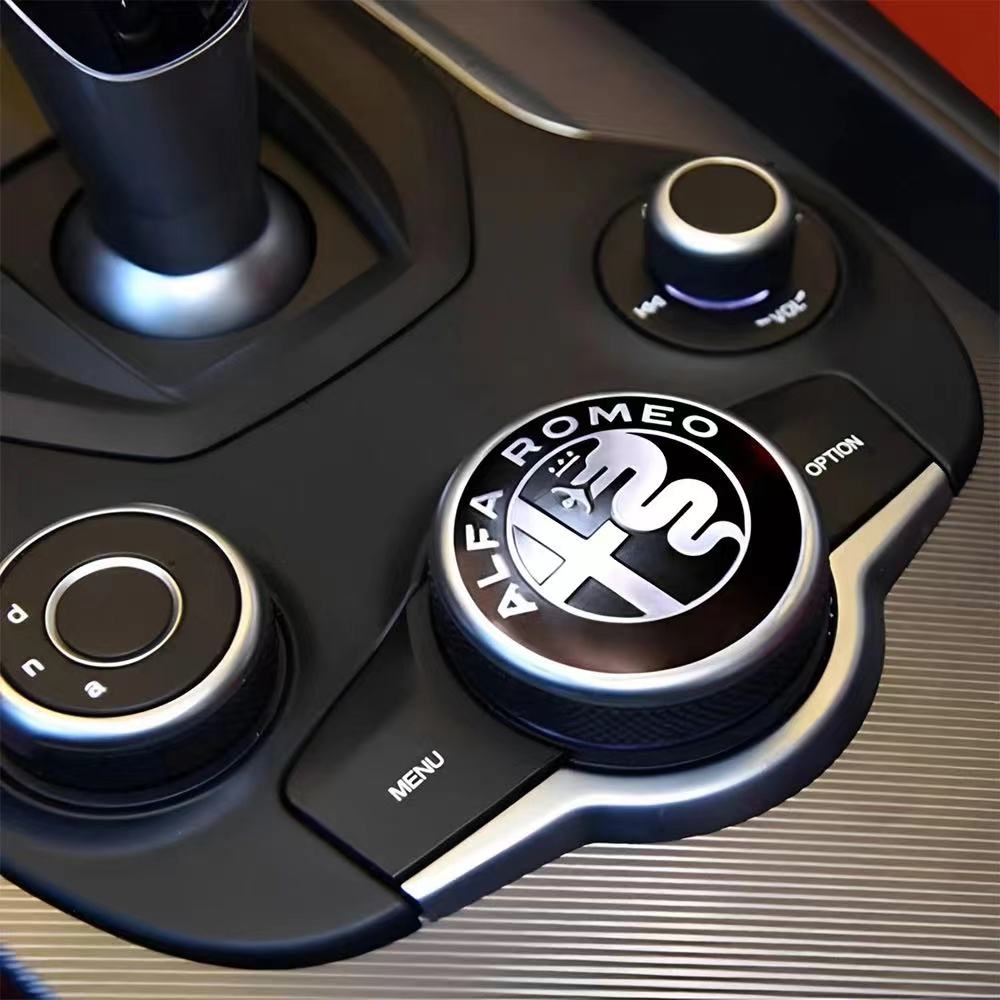Для Alfa Romeo 40 мм Наклейка-эмблема на руль автомобиля Значок на ручку центральной консоли Для Alfa Romeo Giulietta Mito Giulia Stelvio Br