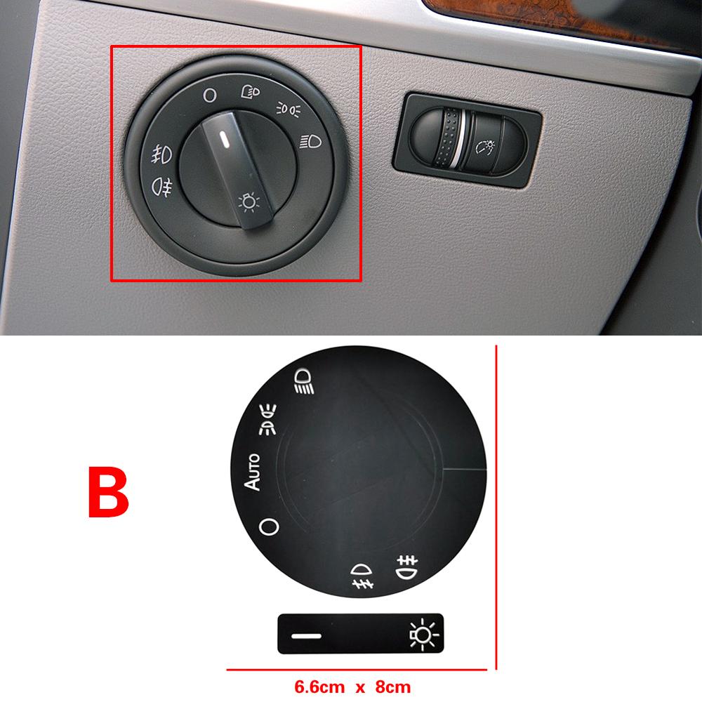 Для Volkswagen VW Touareg 2004 2009 автомобильная центральная консоль, часть переключателя, ремонтный комплект, наклейка, исправление выцветшего некрасивого анти