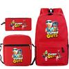 New Stumble Guys Game Merchandise Printed Student Backpack Three-piece Set Boys and Girls School Bag Set