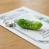 Green Mini Cucumber Pendant Resin Simulated Fruit Key Ring Emotional Pickle Keychain  Birthday