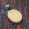 Pretty Vintage Peach Cameo Face Gemstone Handmade 925 Sterling Silver Jewelry Pendant