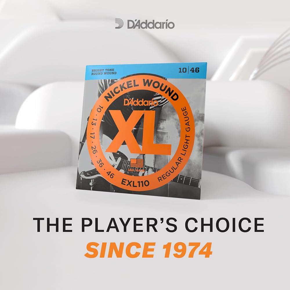 D'Addario XL Nickel .010-.052 Light Top/Heavy Bottom Electric Guitar Strings, 10-pack (EXL140-10P) [Domestic Genuine Product]
