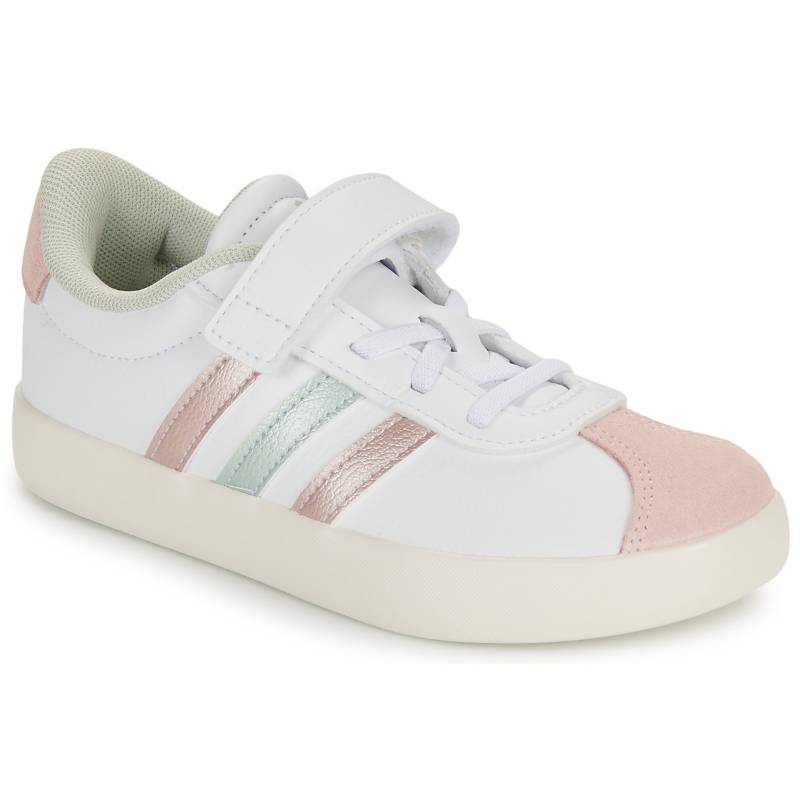 Adidas VL Court 3.0 C Linen Green Sandy Pink Kids Sneakers White Cloud-White Linen-Green-Metallic IH4952