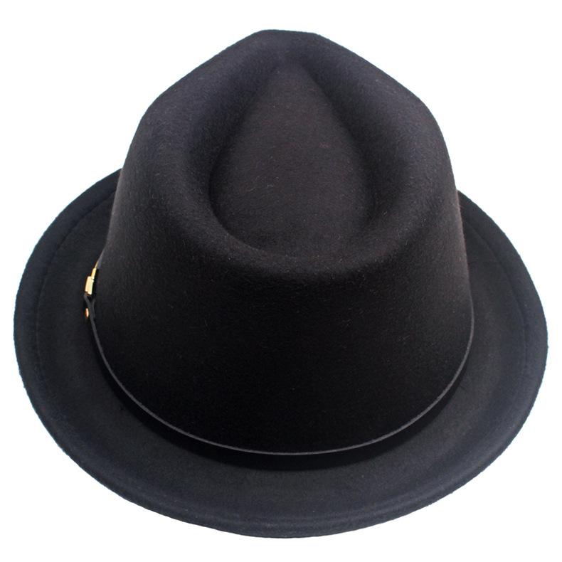 Зимняя джазовая шляпа, женская шерстяная свернутая маленькая шляпа, джентльменская шляпа, шляпа для выступлений на сцене, шляпа Fedoras