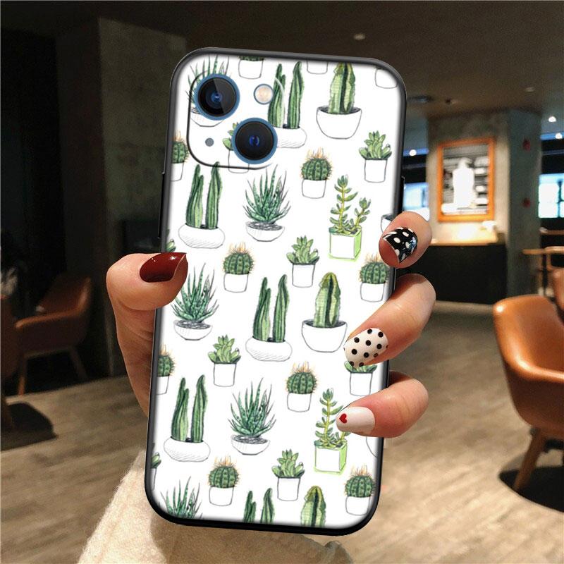 IK74 Watercolour Cacti New High-End Shell Phone Case for Redmi Note 13 14 Pro+ Plus A3 A3X 13X 13C 13R 14S 14C 14R