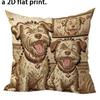 1/4Pcs Cute Dog Patterned Pillowcases For Cozy Home Sofa Bed Cushion Cover Home Bedroom Decoration, 2D Flat Printing