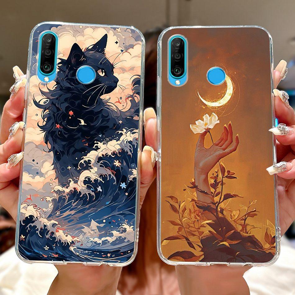 Для Huawei P30 Lite P 30 P30 Pro Крутой Чехол для Телефона с Рисунком Дракона и Тигра Для Huawei P30 P30Pro P30lite Мягкие Силиконовые TPU Чехлы