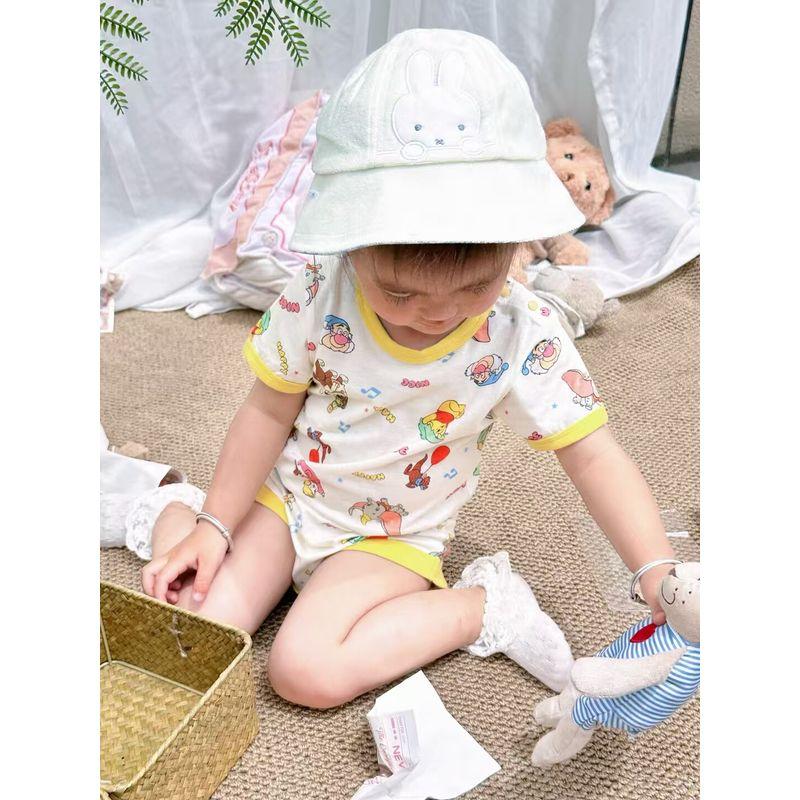 New Summer Style Cute Cartoon Dumbo Winnie the Pooh Short Romper Baby Jumpsuit Onesie