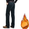 Autumn Winter Velvet Corduroy Pants Men Business Casual Pants Loose Elastic Middle-aged Straight Fleece Thick Corduroy Trousers