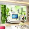 3d Mural Green Green Fresh Peony Bamboo TV Background Wall Decorative Painting 3d Wallpaper