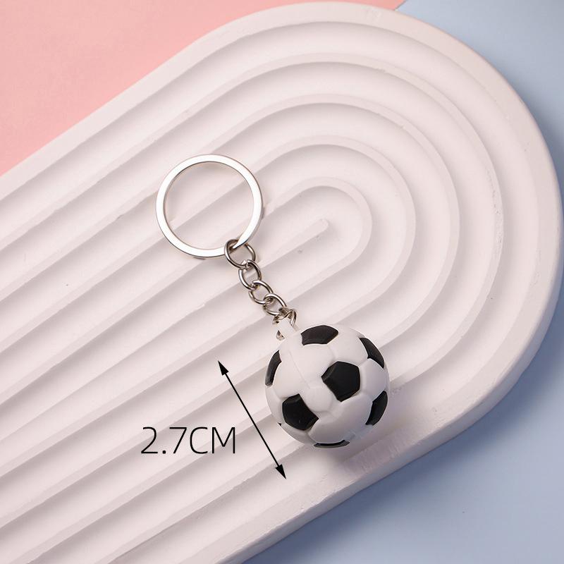 Simulation Football Basketball Volleyball Tennis Rugby Keychain Pvc Creative Mini Key Ring Backpack Pendant Car Accessories Gift