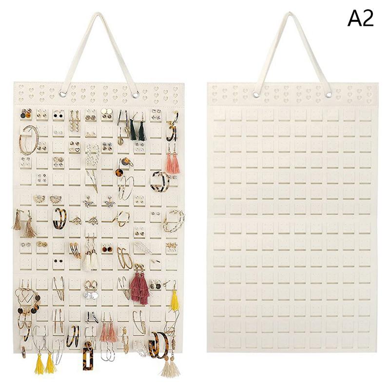 Wall Mounted Jewelry Display Organizer Bag Vertical Earring Necklace Bracelet