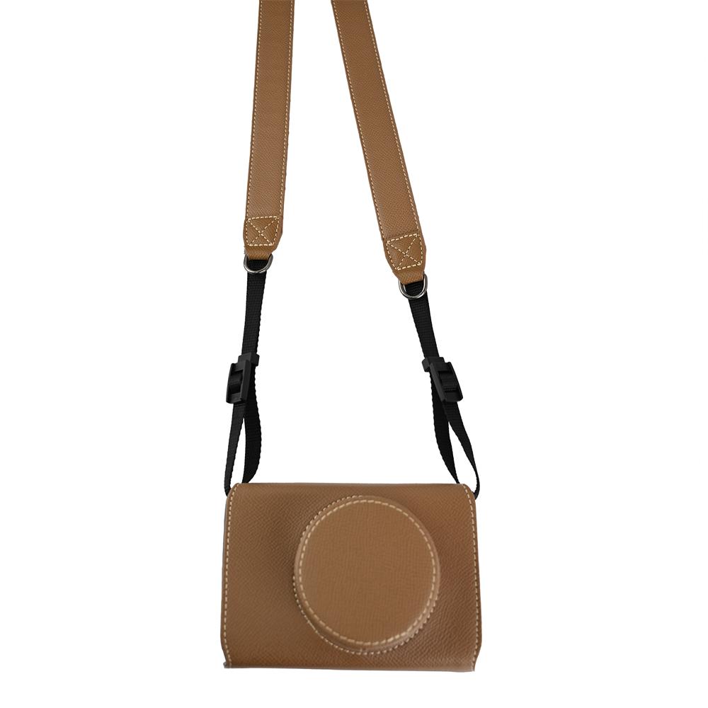 Palm Print PU Leather Case for Fujifilm X-E5 Fuji XE5 Camera Storage Bag Hard Protective Shell with Shoulder Strap