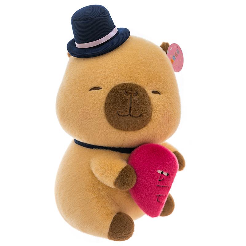 Couple Heart-to-heart Capybara Plush Toy Magnetic Love Kapi Confession Doll 520 Gift Wedding Doll