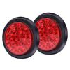 Aoling Tail Light 24V 16LED Круглый задний фонарь с резиновым водонепроницаемым защитным кольцом Задний фонарь для прицепа и грузовика Стоп-сигнал Красный свет Дальний и ближний свет