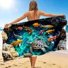 1Pc Underwater Fish Paradise Beach Towel, Quick Dry, Multi-Use for Beach Pool Gym Yoga Home Travel, Christmas, Halloween, Xmas Gift M928724