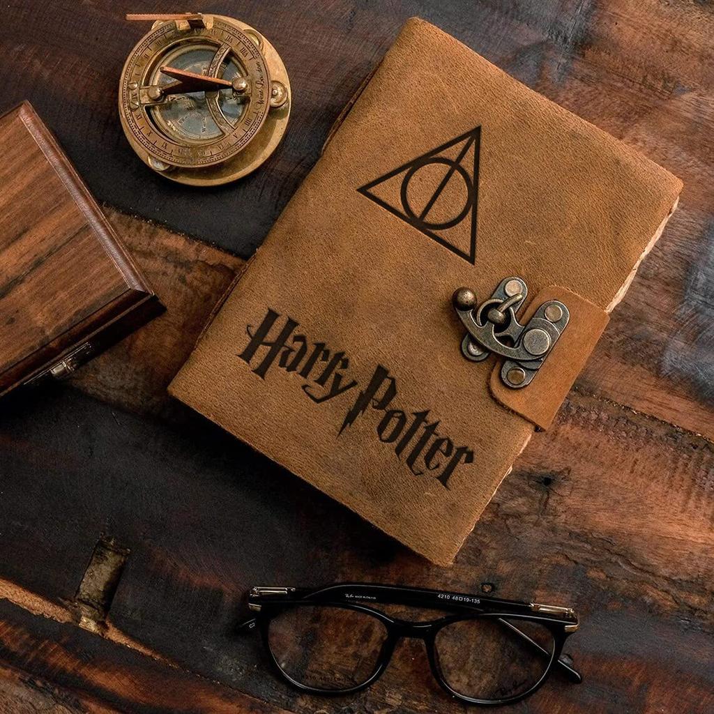 Кожаный чехол ручной работы с декоративными краями, винтажный дневник с гравировкой и металлическим замком, ежедневник-планировщик, блокнот для письма