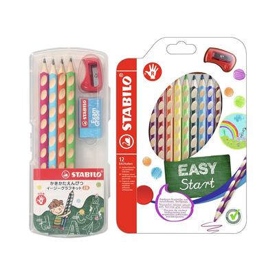 STABILO Учебный карандаш для рисования Easy Graph Набор 2B Цветной карандаш Набор Easy Color для правой руки LP0074-332-12