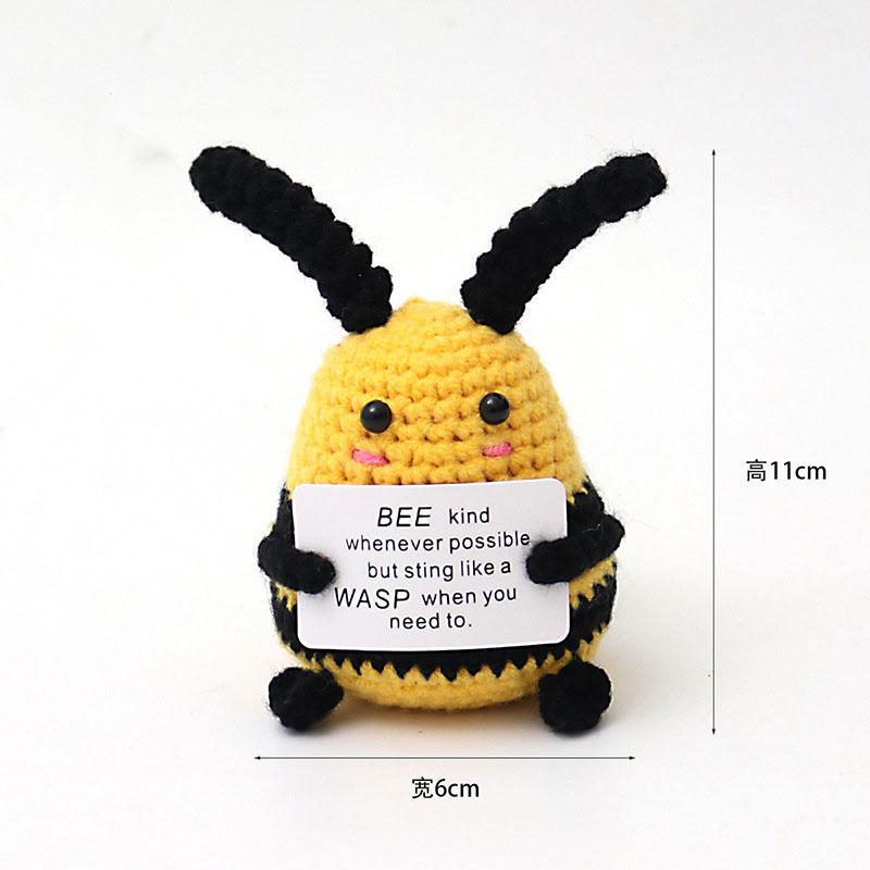 Творчество Ручная работа Позитивная кукла Картофель с карточкой Украшение для дома Вязание Кукла Гороховая пчела Картофель Украшения для офиса