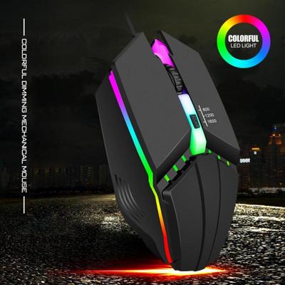 X3 Проводная игровая мышь 1600DPI Оптическая 4-кнопочная USB-мышь со светодиодной подсветкой для настольного ноутбука