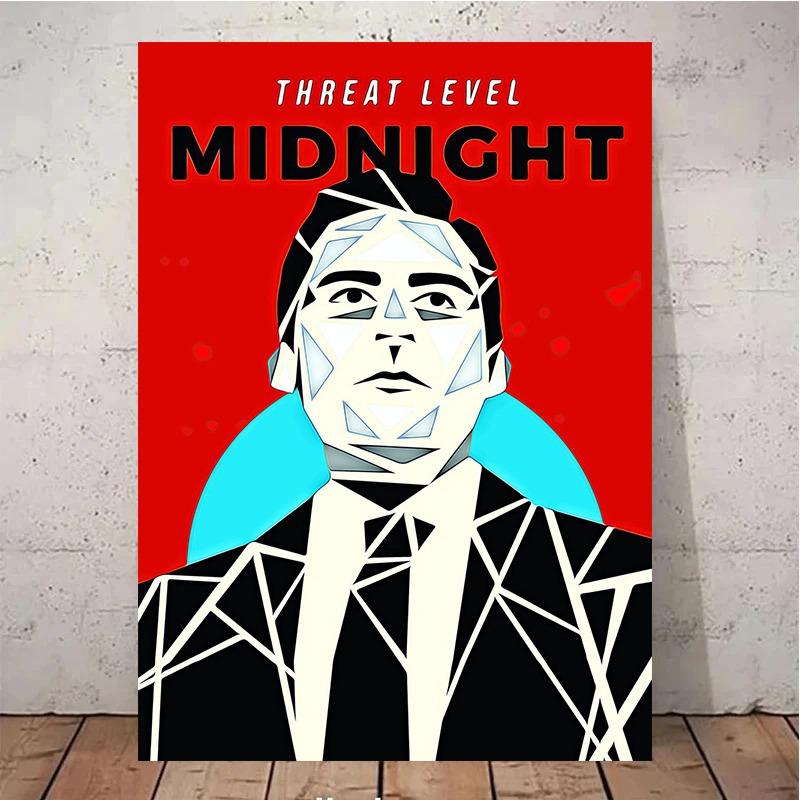 Постер к фильму «Угроза полуночи» Офис Майкл Скотт Холст Живопись Классическая Картина для Гостиной Домашний Декор