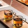 GIANXI Thickened High Temperature Glass Cup High Borosilicate Glass Bottom Guanshan Design With Handle Teacup Kung Fu Tea Set
