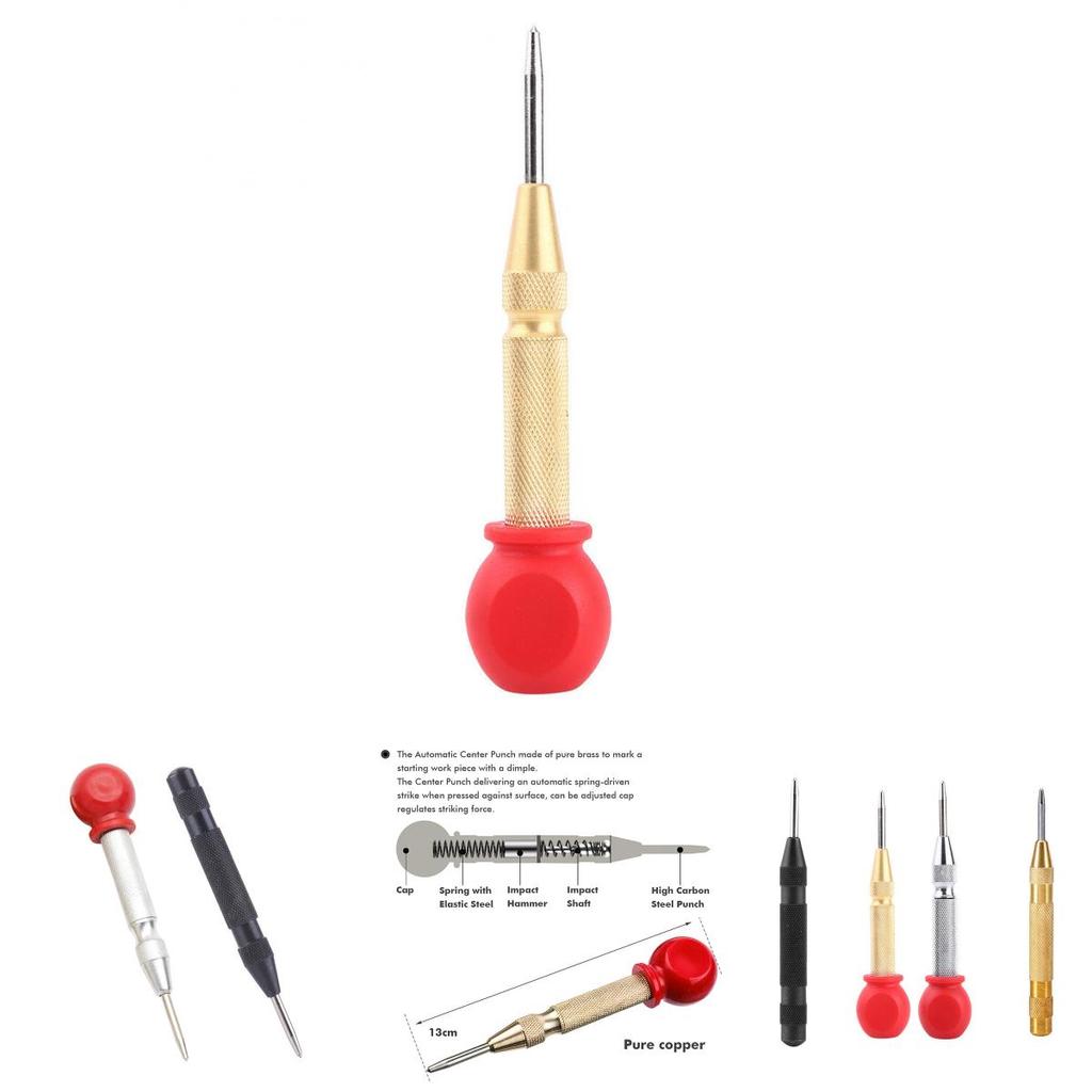 Premium Automatic Center Punch Spring Load Chrome Rivet Screw Tool For Precise Marking