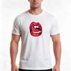 Red Lips TShirt Summer Casual Cotton Tee Oversized Streetwear Tops Vintage Graphic Print Loose Fit Short Sleeve
