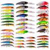 Набор из 43 рыболовных приманок, мягкие и твердые рыболовные приманки, набор наживок с крючками для морской и пресной воды