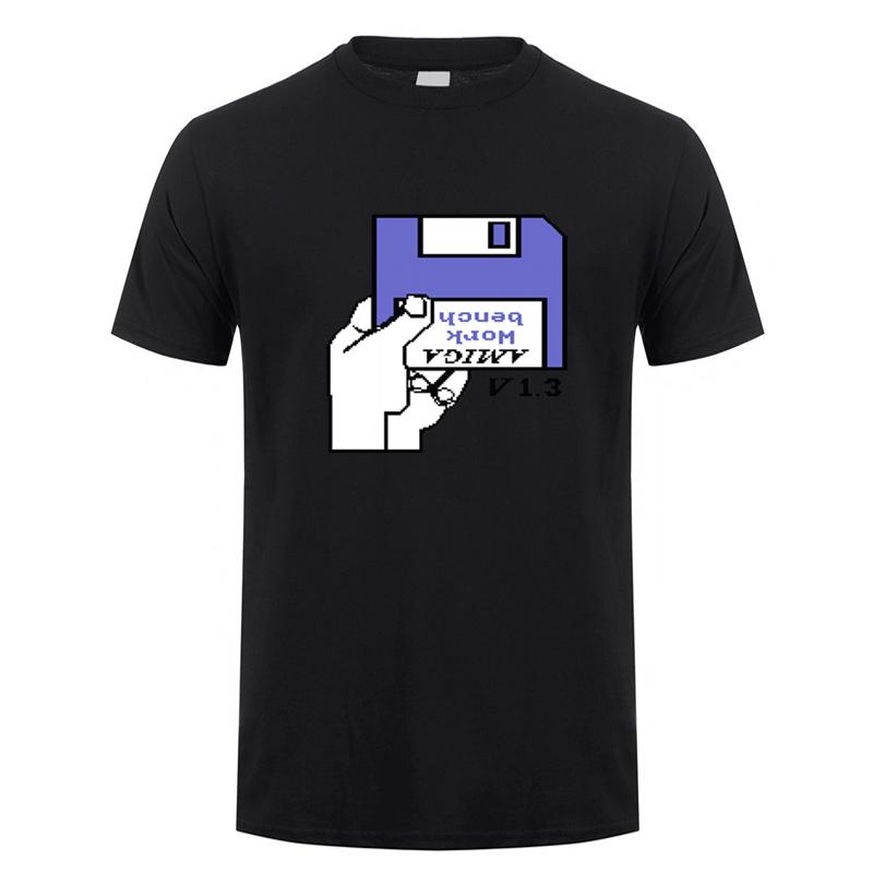 Retro Video Games Commodore Amiga Workbench Insert Disk T Shirts Unisex Graphic Streetwear Short Sleeve Tshirt Gifts Tshirt Dy209