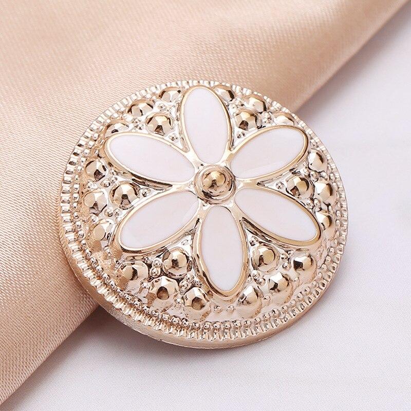 10pcs Pretty Plating Buttons Square Round Buttons Coat Windbreaker Sweater Accessories Various Styles DIY Sewing Supplies