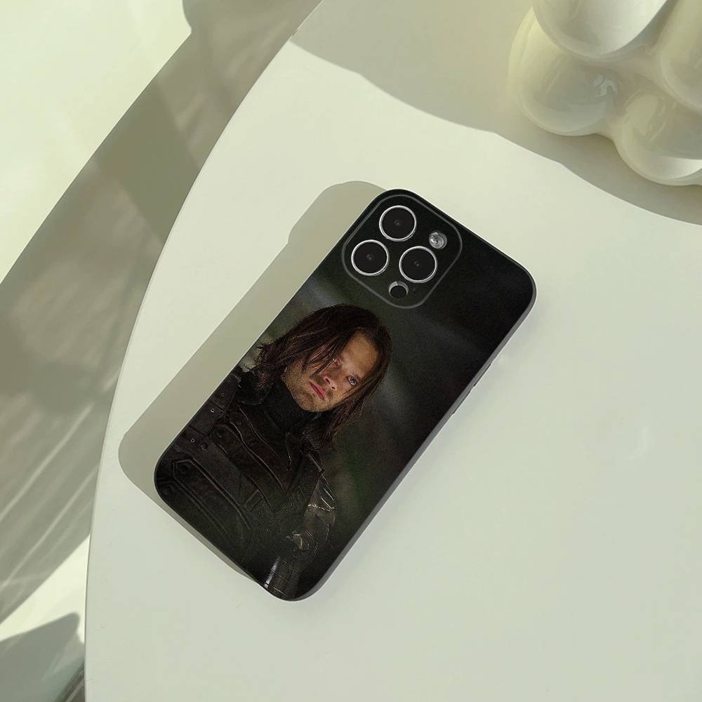 B-Bucky- Barnes Winter -S-Soldier Phone Case For iPhone 17,16,15,14,13,12,11Pro Max, Lightweight and practical Soft Black Cover